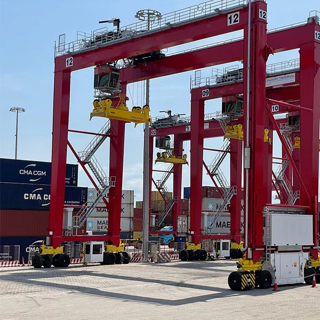 الیکٹرک 40 ٹن ربڑ ٹائرڈ گینٹری کرین